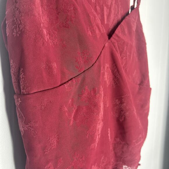 NWT Woman’s Red camisole top and maxi-length skirt No Boundaries 90s look Sm:S - Picture 13 of 16